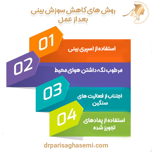 راهکار درمانی برای کاهش سوزش بینی بعد از عمل - دکتر پریسا قاسمی